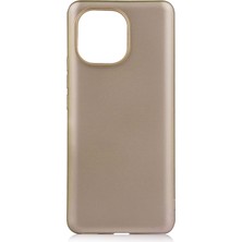 Hesaplı Dünya Xiaomi Mi 11 Uyumlu Kılıf Matte Yumuşak Flexi Silikon Gold Renk Vprm