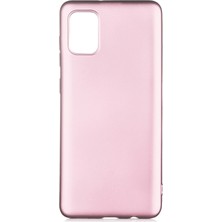 Hesaplı Dünya Samsung Galaxy A02S Uyumlu Kılıf Matte Yumuşak Flexi Silikon Rosegold Renk Vprm