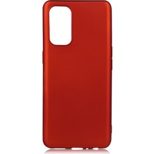 Hesaplı Dünya Oppo Reno 5 Uyumlu Kılıf Matte Yumuşak Flexi Silikon Kırmızı Renk Vprm