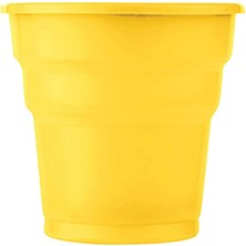 Partimanya Sarı Plastik 16 Kişilik Tabak Bardak Çatal Set