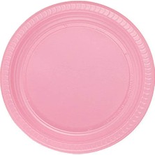 Partimanya Pembe Plastik 16 Kişilik Tabak Bardak Çatal Set