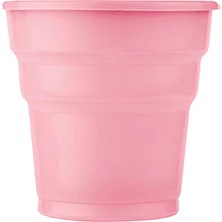 Partimanya Pembe Plastik 16 Kişilik Tabak Bardak Çatal Set