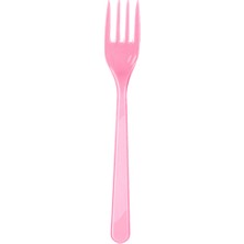 Partimanya Pembe Plastik 16 Kişilik Tabak Bardak Çatal Set