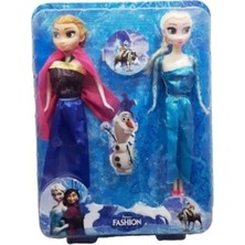 Frozen Ikili Elsa ve Anna Bebek Karlar Ülkesi Figürü 2 Adet 20 cm