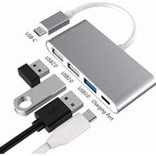 Daytona FC12 Macbook Uyumlu Type C To 3 Port USB 3.0 Çevirici Hub Adaptör