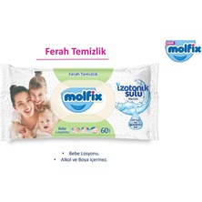 Molfix Islak Havlu Mendil Izotonik Ferah Temizlik 6 Lı Set 60 Yaprak Plastik Kapaklı