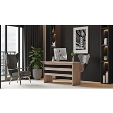 Robin Home Verona A Ofis Çalışma Masası Meşe - Siyah