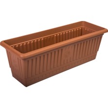 Marketonya Hak Plastik No2 Balkon Saksısı 9,5 Litre 17X18X50 Cm. Saksı