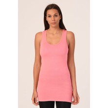 Disentis Modest Kalın Askılı Rambo Viskon Gül Kurusu Uzun Body