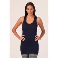 Disentis Modest Kalın Askılı Rambo Viskon Lacivert Uzun Body