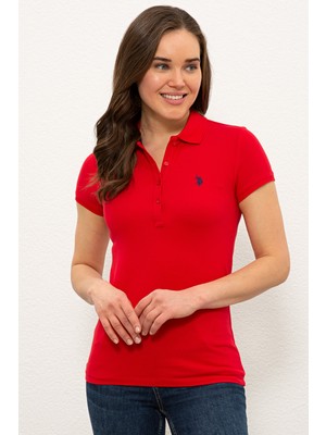 U.S. Polo Assn. Kadın Kırmızı Basic T-Shirt 50234714-VR030