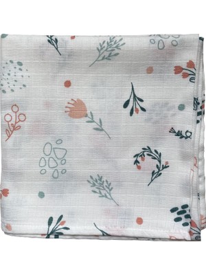 Mutlu Gün Marketi Müslin Bezi Bebek Örtüsü 80x80cm Oeko-Tex Sertifikalı Çiçek Bahçesi Figürlü