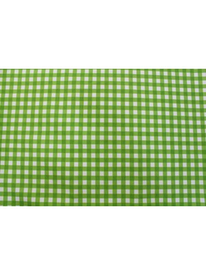 Premier Duck Keten Kumaş Pötikare Yeşil En 180 cm