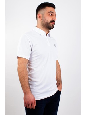 Twister Jeans Kınetıx SN-328 Olıver Beyaz Günlük Erkek Polo Yaka Tshirt