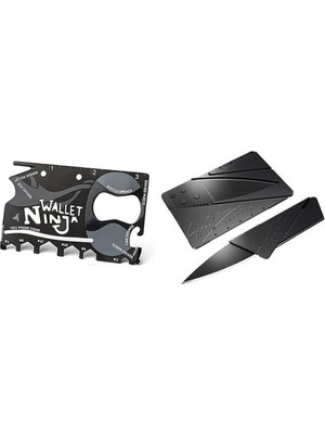 Greathings Kredi Kartı Şeklinde Bıçak ve Ninja Wallet 18 In 1 Credit Card Multi Tool Kit