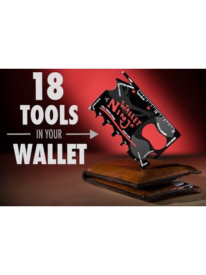 Greathings Kredi Kartı Şeklinde Bıçak ve Ninja Wallet 18 In 1 Credit Card Multi Tool Kit