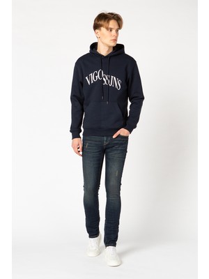 Vigoss Jeans Kapüşonlu  Baskılı  Erkek Sweatshirt 62047-30034