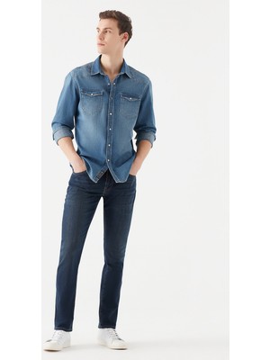 Mavi Erkek Marcus 90 s Comfort Zımparalı Jean Pantolon 0035131948