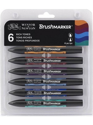 Winsor & Newton Promarker Brush 6 Lı Set Zengin Tonlar