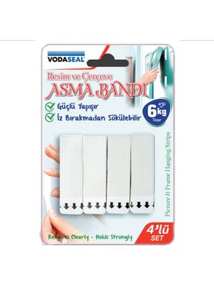 Vodaseal İz Bırakmadan Sökülebilen Duvar Koruyucu Resim ve Çerçeve Asma Bandı