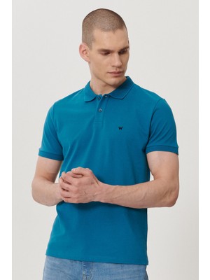 Wrangler Erkek Mavi Polo Tişört