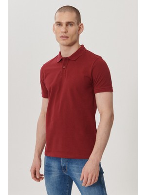 Wrangler Erkek Bordo Polo Tişört