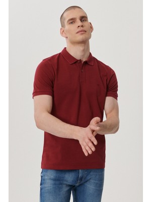 Wrangler Erkek Bordo Polo Tişört