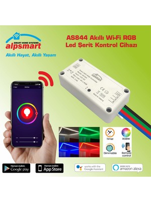 Alpsmart AS844 Akıllı WiFi RGB Led Şerit Uzaktan Kontrol Cihazı Tuya Destekli