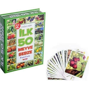 Diytoy, Ilk 50 Meyve ve Sebze, Zeka Kartları, Eğitici Kartlar, Flash Cards