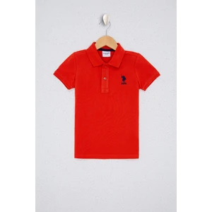 U.S. Polo Assn. Erkek Çocuk Kiremit Basic T-Shirt 50232279-VR031