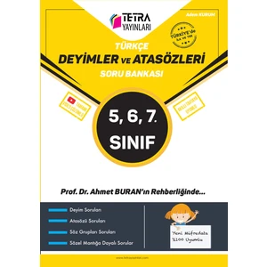 Tetra Yayınları 5-6-7. Sınıf Türkçe Deyimler ve Atasözleri Soru Bankası