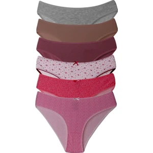 Merry Secret's Kadın Külot Likralı Penye 6'li Paket ( Premium Kutulu )