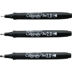 Siyah Ergoline Calligraphy Kalemi 3 Adet 1.0-2.0-3.0