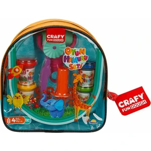 Crafy Çantalı Oyun Hamuru Seti 200 Gr. S01002786 Turuncu