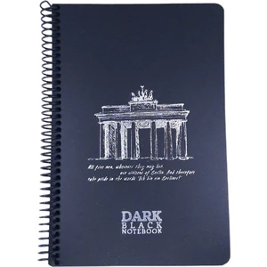 Dark Black Notebook Çizgisiz Defter Berlin