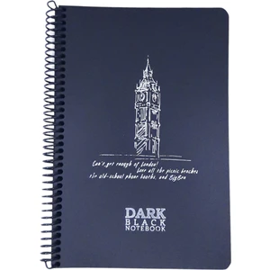Dark Black Notebook Çizgisiz Defter London