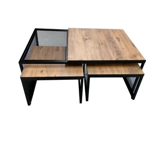 Grande Home Nergiz 3'lü Metal Orta Sehpa