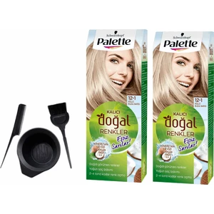 Palette Natural Saç Boyası 12.1 Küllü Buzul Sarısı 50 ml x 2 Adet + Boyama Seti