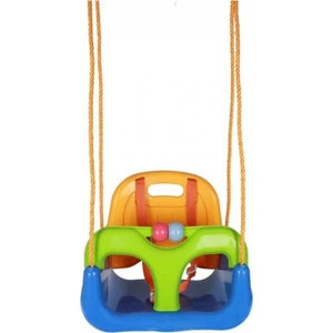 Çocuk Salıncağı - Emniyet Kemerli, Sökülebilir Sırtlık ve Ön Koruma ile Mavi Renk, 44x32x38 cm, Bahçe İçin Oyuncak