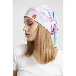 Kadın Batik, Aqua Çok Renkli Ip Detaylı 4 Mevsim Şapka Bere  -Ultra Yumuşak Doğal Penye Kumaş