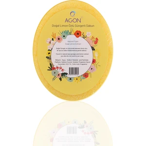 Doğal El Yapımı Limon Özlü Sabunlu Vücut Duş Süngeri 125 gr