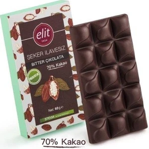 Şeker Ilavesiz ve Prebiyotik Bitter Çikolata 60 gr