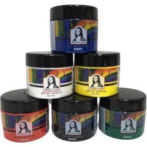 Mona Lisa Mono Lisa Artist Chalky Akrilik Primary Colors  6 x 125 ml