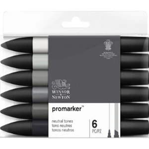 Winsor & Newton Promarker Nötür Tonlar 6 Lı Set 1704-3731C