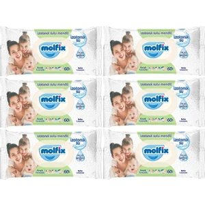 Islak Havlu Mendil Izotonik Ferah Temizlik 6 Lı Set 60 Yaprak Plastik Kapaklı