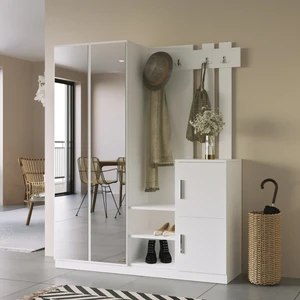 Robin Home Benjamin  Vestiyer Portmanto Ayakkabılık Beyaz