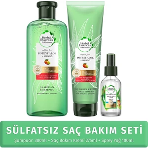 Herbal Essences Sülfatsız Saç Bakım Seti (Şampuan + Krem + Saç Bakım Yağı)