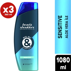 Duş Jeli ve Şampuan Sensitive 360 ml  x 3