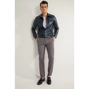 Fc Plus Gri Düz Pantolon - Slım Fıt