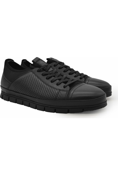 Rdesign 1453 Comfort Deri Siyah Erkek Ayakkabı